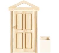 Puerta con cornisa y buzón