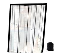 Puerta con red magnética, 150 x 110 cm, protección contra insectos, para protección oscura, vehículo de carga, vacaciones de camping y