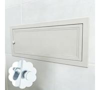 Puerta Contador Agua Panel de Acceso Con Cerradura y Tirador, Tapa Galvanizada para Orificios de Acceso Montada Pared O Techo, Tapa Orificios El Interior La Pared(300x250mm (12x10in))