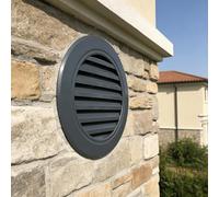 Puerta Contador Agua Panel de Acceso con Rejilla Redonda para Paneles de Yeso, Puerta de Acceso A Techo y Pared, Cubierta Ventilación Aire Inspección Aluminio(Gray,500mm/19.7in)