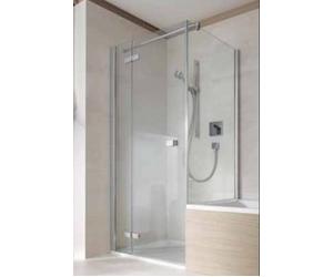 Puerta Coral abatible con fijo para tabique corto S500Plus TFFKA L 100, 985-1000x2000mm, VF09410020DP1, Cabinas de ducha: Marco: Plata pulida, Vidrio: ESG GlasPlus