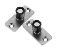 Puerta corredera de 2 posiciones, guía de acero inoxidable, para piso, puerta de granero, localizador de topes, accesorios de montaje inferior variable para mejoras del hogar