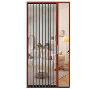 Puerta corredera de acordeón ventilada con malla y cerradura, puerta plegable de aleación de aluminio, sin taladro, pantalla retráctil para espacios interiores