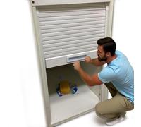 Puerta corredera de armario tipo persiana, puertas plegables de armario personalizables, puerta enrollable retráctil for armario(WXH-32X20"(B1.3X50.8CM))