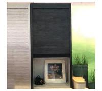 Puerta corredera de listones con asa, puerta plegable retráctil hacia arriba y hacia abajo para armario, armario, armario