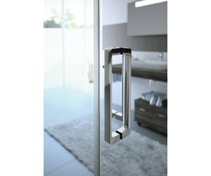 Puerta corredera HÜPPE Classics 2 cuarto de círculos, radio:50 cm, anchura:izquierda/derecha 80/100cm, alto:200cm, fijación izquierda & derecha, C20616087321, Cabinas de ducha: Color de perfil plata m