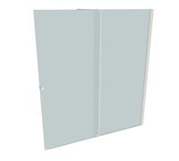 Puerta corredera HÜPPE Xtensa pure, una sola pieza, con segmento fijo, a medida, An 1801-2000mm, Al 1200-2000mm, fijación derecha, travesaño, XT0281182348, Cabinas de ducha: Color del perfil Edición B