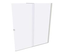 Puerta corredera HÜPPE Xtensa pure, una sola pieza, con segmento fijo, a medida, An 1801-2000mm, Al 1200-2000mm, fijación derecha, travesaño, XT0281182322, Cabinas de ducha: Color del perfil Edición B