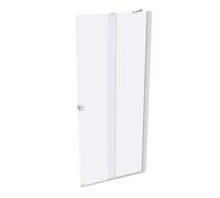 Puerta corredera HÜPPE Xtensa pure Walk-In de una sola pieza, con segmento fijo, anchura:90cm, tope derecho, barra de estabilización, XT0220182322, Cabinas de ducha: Color del perfil Edición Blanca ES