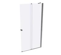 Puerta corredera HÜPPE Xtensa pure Walk-In una sola pieza, con segmento fijo, anchura:100cm, tope derecho, barra de estabilización, XT0221069322, Cabinas de ducha: Color de perfil plata alto brillo ES
