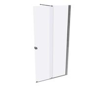 Puerta corredera HÜPPE Xtensa pure Walk-In una sola pieza, con segmento fijo, anchura:100cm, tope derecho, travesaño, XT0201069322, Cabinas de ducha: Color de perfil plata alto brillo ESG clear con AN