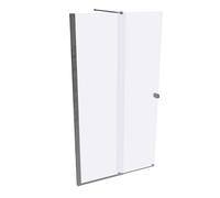 Puerta corredera HÜPPE Xtensa pure Walk-In una sola pieza, con segmento fijo, anchura:110cm, tope izquierdo, travesaño, XT0102069321, Cabinas de ducha: Color de perfil plata cristal de alto brillo ESG