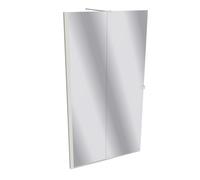 Puerta corredera HÜPPE Xtensa pure Walk-In una sola pieza, con segmento fijo, anchura:110cm, tope izquierdo, travesaño, XT0102182381, Cabinas de ducha: Color del perfil Edición en blanco Cristal ESG d