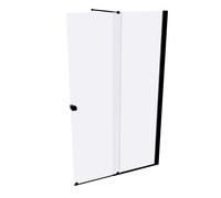Puerta corredera HÜPPE Xtensa pure Walk-In una sola pieza, con segmento fijo, anchura:120cm, tope derecho, travesaño, XT0203123322, Cabinas de ducha: Color de perfil Vidrio Black Edition ESG transpare