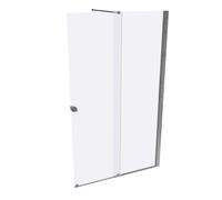 Puerta corredera HÜPPE Xtensa pure Walk-In una sola pieza, con segmento fijo, anchura:120cm, tope derecho, travesaño, XT0203069322, Cabinas de ducha: Color de perfil plata alto brillo ESG clear con AN