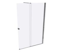 Puerta corredera HÜPPE Xtensa pure Walk-In una sola pieza, con segmento fijo, anchura:140cm, tope derecho, travesaño, XT0205069322, Cabinas de ducha: Color de perfil plata alto brillo ESG clear con AN