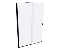 Puerta corredera HÜPPE Xtensa pure Walk-In una sola pieza, con segmento fijo, anchura:140cm, tope izquierdo, travesaño, XT0105123322, Cabinas de ducha: Color de perfil Vidrio Black Edition ESG transpa