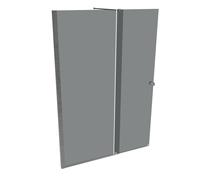 Puerta corredera HÜPPE Xtensa pure Walk-In una sola pieza, con segmento fijo, anchura:160cm, tope izquierdo, travesaño, XT0107069368, Cabinas de ducha: Color del perfil plata alto brillo Vidrio ESG gr