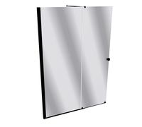 Puerta corredera HÜPPE Xtensa pure Walk-In una sola pieza, con segmento fijo, anchura:160cm, tope izquierdo, travesaño, XT0107123380, Cabinas de ducha: Color de perfil Vidrio Black Edition Vidrio espe
