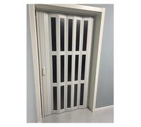 Puerta corredera interna plegable de plástico PVC, diseño de concertina que ahorra espacio para baño.