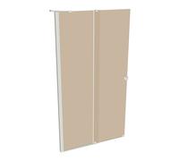 Puerta corredera peatonal HÜPPE Xtensa pure una sola pieza, con segmento fijo, anchura:110cm, tope izquierdo, barra de estabilización, XT0122182378, Cabinas de ducha: Color del perfil White Edition Vi