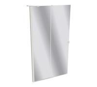 Puerta corredera peatonal HÜPPE Xtensa pure una sola pieza, con segmento fijo, anchura:110cm, tope izquierdo, barra de estabilización, XT0122182381, Cabinas de ducha: Color del perfil Edición en blanc