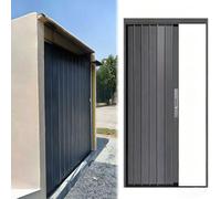 Puerta corredera plegable acordeon Interior Con Cerradura Gris Puerta Corredera Plegable, Retráctil para Espacios Pequeños/Divisor de Ambientes(115x203cm (45.3x80in))