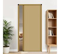 Puerta corredera plegable acordeon Interior, para entrada, diseño de panal, puerta de ducha retráctil con manija, divisor de ambientes(Amarillo - W×H:195×203cm)