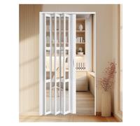 Puerta corredera plegable acordeon Interior Puerta interior temporal en acordeón, puerta corrediza interna de aluminio, puerta de armario de vidrio 60 58 56 52 50 48 46 44 42 40 38 36 34 32 30 28 26 2