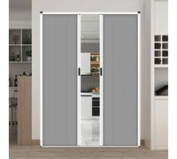 Puerta corredera plegable acordeon Interior Puerta plegable invisible de nido de abeja blanco, Puertas Corredizas Plegables con Manija y Cerradura, Puerta Divisoria para Puerta de Cocina o Dormitorio