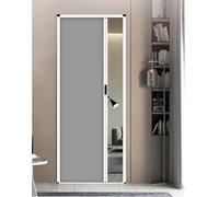 Puerta corredera plegable acordeon Interior Puerta plegable invisible de nido de abeja blanco, Puertas Corredizas Plegables con Manija y Cerradura, Puerta Divisoria para Puerta de Cocina o Dormitorio