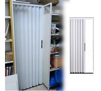 Puerta Corredera Plegable Armario Alto y Estrecho con Puerta Corredera para Almacenamiento/Baño, Mosquitera Metálica Retráctil para Ventanas/Portón de Entrada, Puerta Divisoria(18x51in/45x130cm)