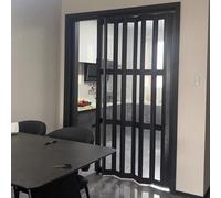Puerta corredera plegable con riel, separador retráctil para cocina, lavandería, baño, pasillo