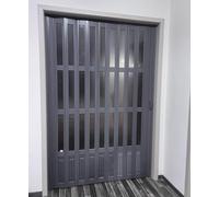 Puerta corredera plegable de plástico PVC para uso interno, marco duradero y vidrio acrílico, ajuste personalizable para dormitorio, cocina, balcón