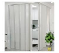 Puerta corredera plegable interna con riel superior para soluciones de ahorro de espacio en armarios, duchas y espacios comerciales