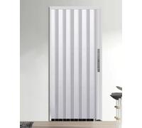 Puerta corredera plegable para interior de Concertina, puertas plegables de acordeón con bloqueo extra alto para puerta delantera y seguridad de la casa