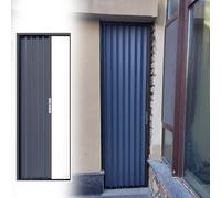 Puerta Corredera Plegable Portón Exterior Retráctil, Plegable y Corredero Puerta Divisoria de Ambientes con Riel de Aluminio para Armario, 40x100 50x100 60x100 70x100 80x100 cm(35x63in/90x160cm)