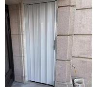 Puerta Corredera Plegable Puertas Plegables Tipo Acordeón de Múltiples Hojas para Accesos, Puerta Exterior Tipo Concertina para Cobertizos, con Cierre Magnético y Cerradura(18x28in/45x70cm)