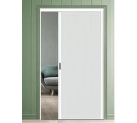 Puerta corredera Puerta De Dormitorio Blanca, Puerta Plegable De Plisado Juego Completo Con Marco Y Manija, Separador De Habitaciones Impermeable Puerta Temporal Para Baño(High 220cm,Wide 65cm)