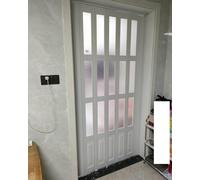 Puerta corredera retráctil, Puerta plástica del acordeón con la puerta armario tabique de ventana acrílico esmerilada(92x80in/234x203cm)