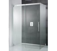 Puerta corredera sin marco HSK K2 de 2 hojas con panel lateral K2.31, hasta 1200x2000mm, panel lateral derecho, K2.31-R-41-120, Cabinas de ducha: Aspecto cromado: Vidrio real TwinSeal