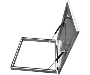 Puerta corrediza con barra de soporte y manija, panel de acceso al techo de acero inoxidable 304(85x85CM/33.5x33.5in)