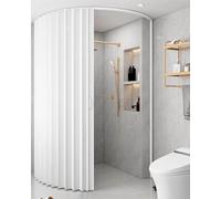 Puerta corrediza de PVC con cierre magnético para privacidad y división de habitaciones en baños y áreas de lavandería