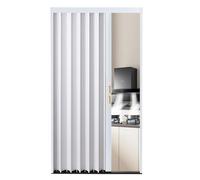 Puerta corrediza divisora de habitación, magnética plegable interna de metal con cerradura y asa, puerta invisible para escalera de concertina
