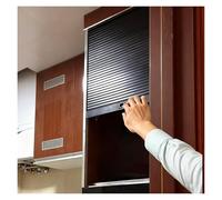 Puerta corrediza enrollable, puerta corrediza recta for garaje, puerta abatible decorativa flexible con tirador manual y riel en U, tamaño personalizado, ahorra espacio.(28x40” (71.1x101.6cm))