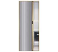 Puerta corrediza plegable de acordeón sin taladrar, diseño de panal retráctil para ahorrar espacio, se adapta a dormitorio, baño, patio, oficina, pasillo, lavandería