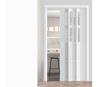 Puerta corrediza plegable de PVC con riel de aleación de aluminio, solución que ahorra espacio para dormitorio, cocina, lavandería y baño
