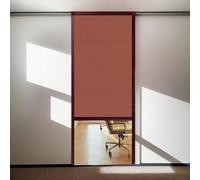 Puerta corrediza vertical tipo acordeón: puertas plegables retráctiles de nido de abeja for sala de estar y dormitorio.(Burgundy,45x80in(114x203cm))