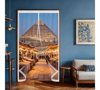 Puerta Cortina Invierno 115 x 135 cm Prueba de Viento Impermeable, Aislante Frio y Calor en Transparente Termicas Aislantes Puerta Cortinas para Estar Balcón Sala, A