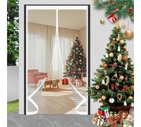 Puerta Cortina Invierno 120 x 185 cm Protección Contra El Frío, Impermeable, Resistente Al Viento, Aislante Térmico Cortina de Aislamiento Magnético para Interior Exterior, A